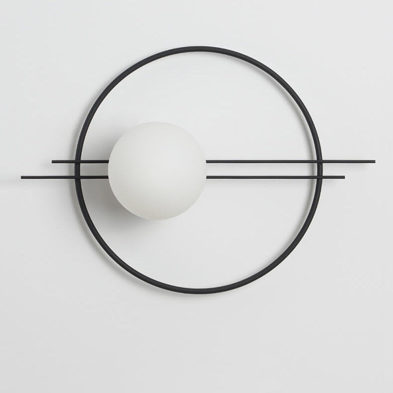 Nordic Circle Ring Glass Ball 1-Light Wall Sconce Lamp