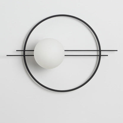 Nordic Circle Ring Glass Ball 1-Light Wall Sconce Lamp