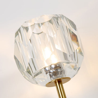 Spherical Strut Iron Crystal 1-Light Wall Sconce Lamp