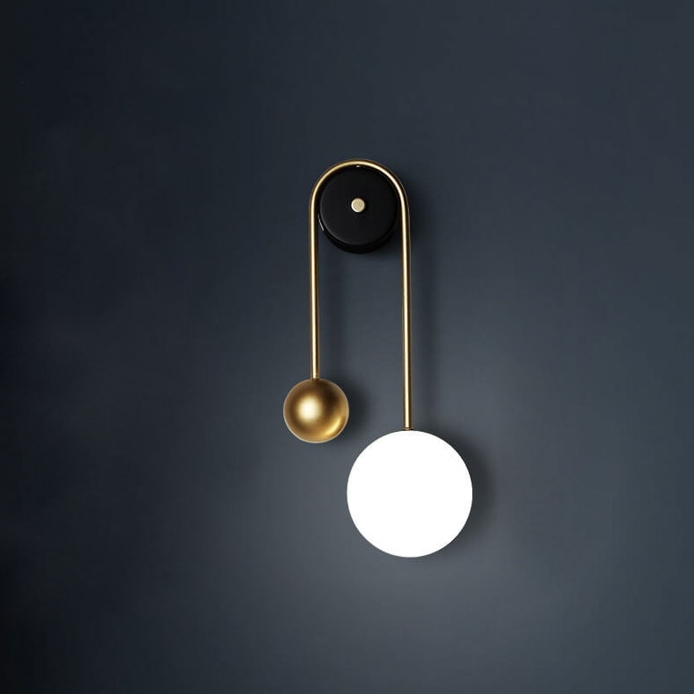 Luxury Gold U-shaped Iron Acrylic LED Wall Sconce Lamp