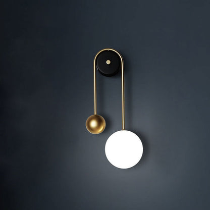 Luxury Gold U-shaped Iron Acrylic LED Wall Sconce Lamp
