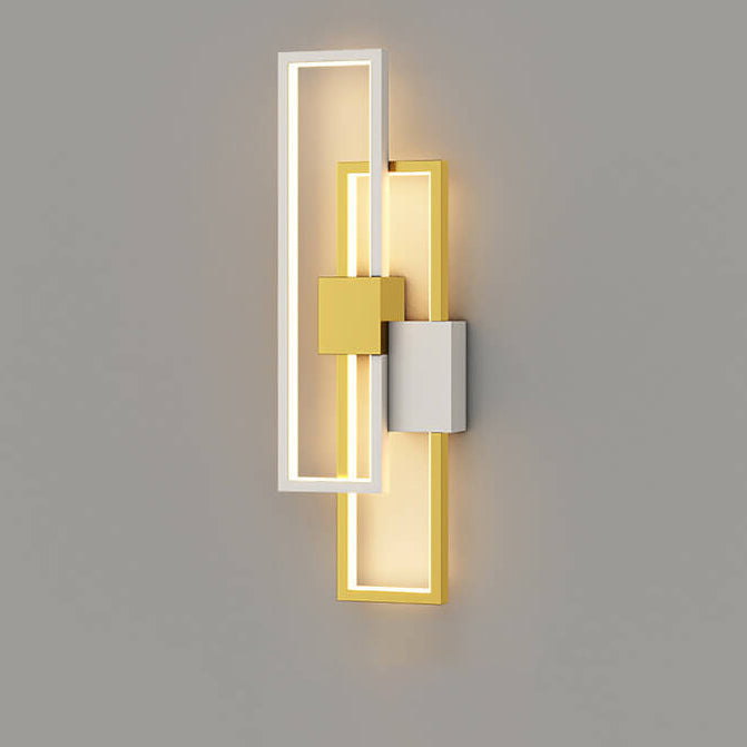 Minimalist Square Frame Iron Silicone LED Wall Sconce Lamp