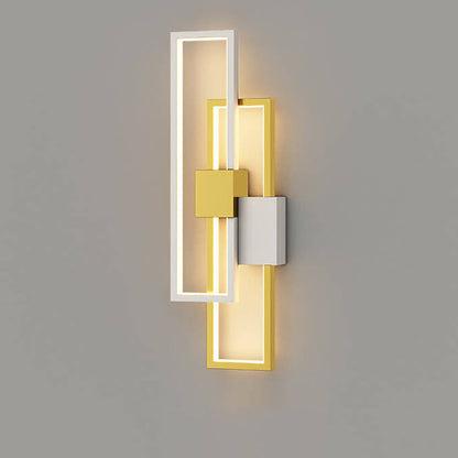 Minimalist Square Frame Iron Silicone LED Wall Sconce Lamp