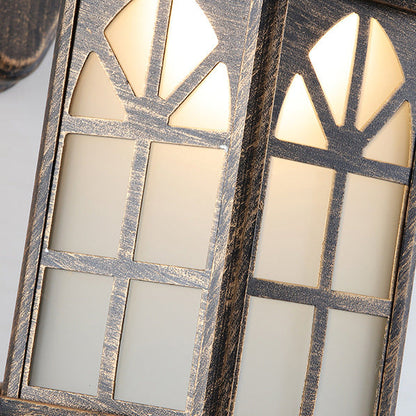 Solar Glass Cylinder House 1-Light Wall Sconce Lamp