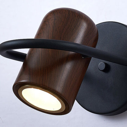 Personality Wrought Iron Cylinder LED Wall Sconce Lamp