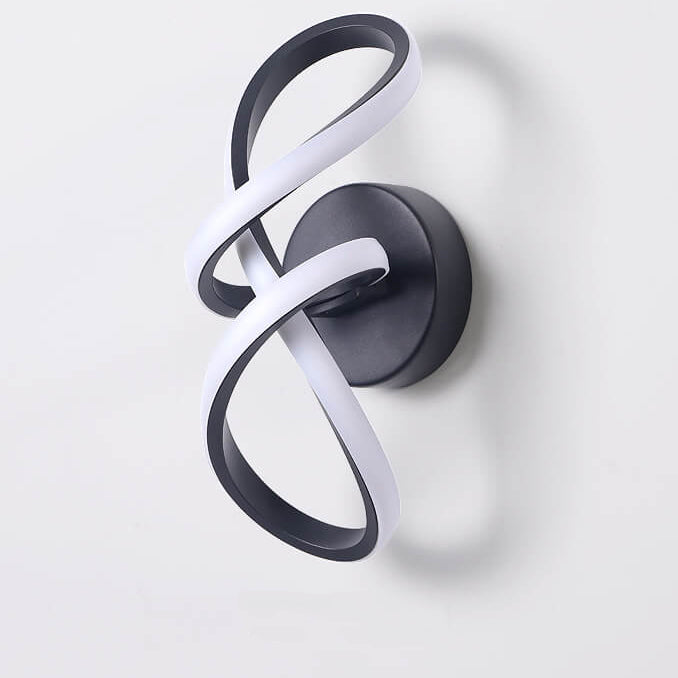 Nordic Twisted Line Shape Aluminum LED Wall Sconce Lamp