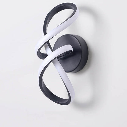 Nordic Twisted Line Shape Aluminum LED Wall Sconce Lamp