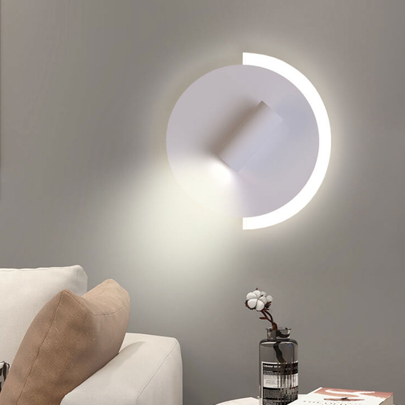 Acrylic Disc Spotlight Rotatable LED Wall Sconce Lamp