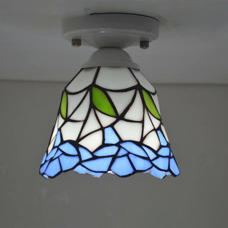 Traditional European Tiffany 1-Light Wall Sconce Lamp