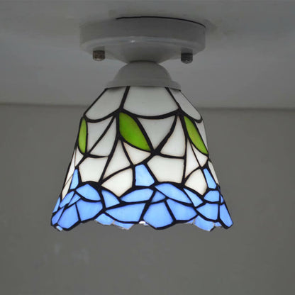 Traditional European Tiffany 1-Light Wall Sconce Lamp