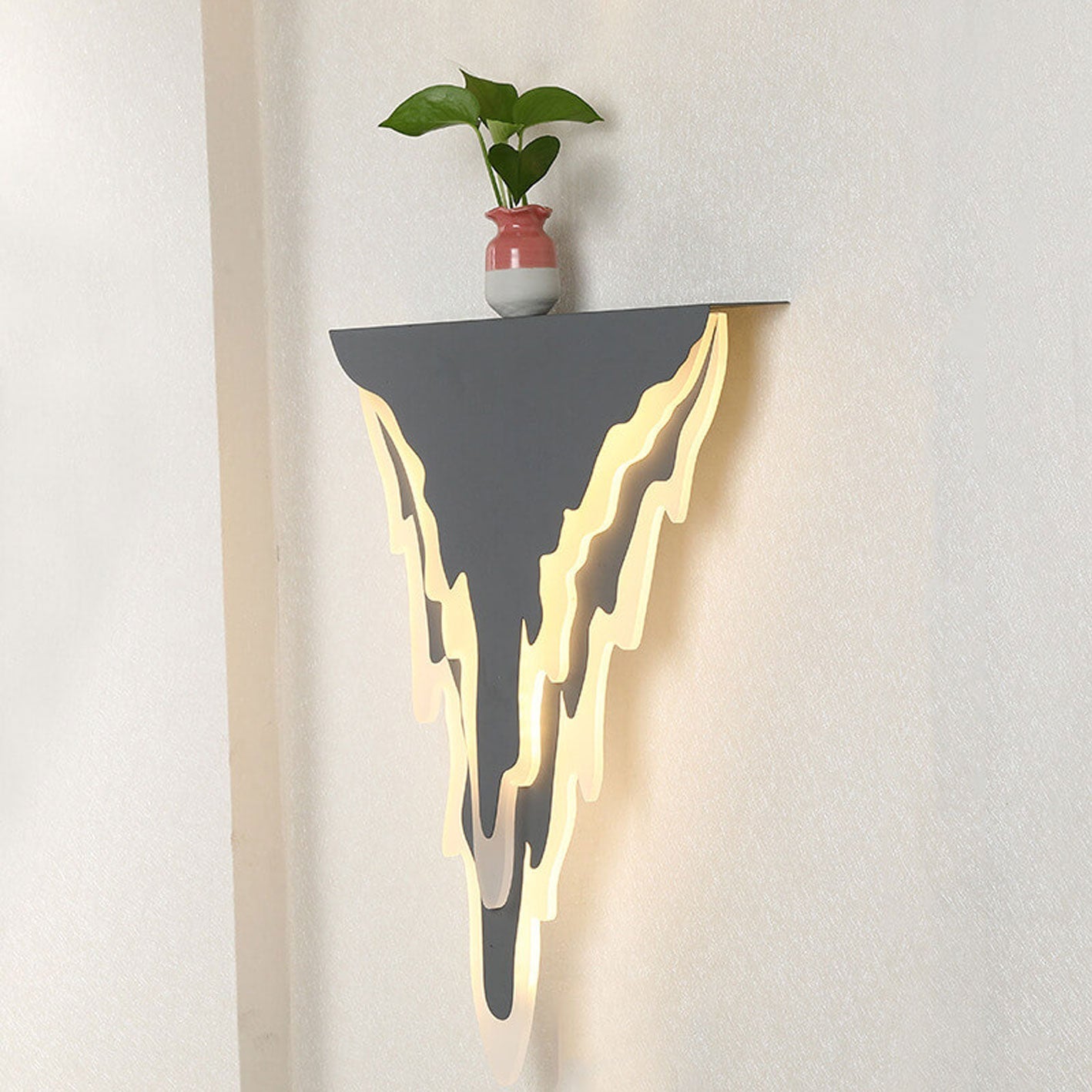 Iron Art Acrylic Irregular Shape Indoor Wall Sconce Lamp