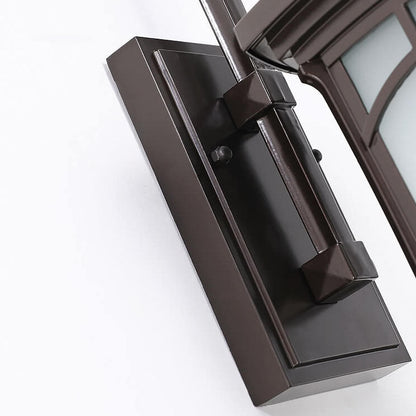 Square Carved 1-Light Outdoor Waterproof Wall Sconce Lamp