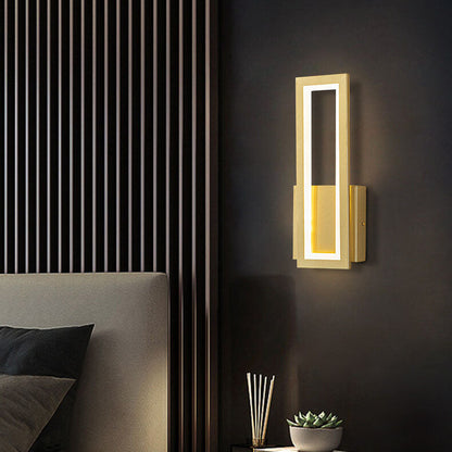 Solid Color Rectangular Acrylic LED Wall Sconce Lamp