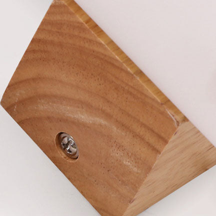 Warm Rubber Wood Glass 1/2 Light Wall Sconce Lamp