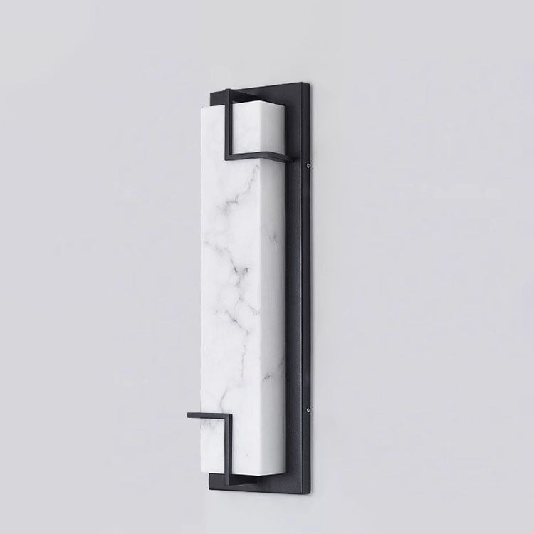 Rectangular Stainless Steel Resin LED Wall Sconce Lamp