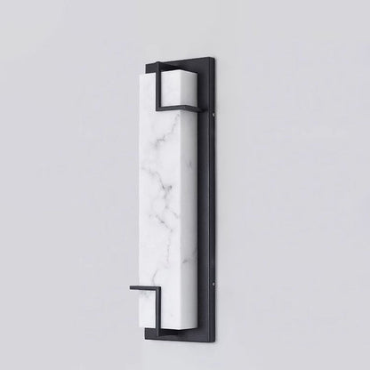 Rectangular Stainless Steel Resin LED Wall Sconce Lamp