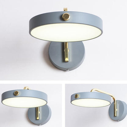 Macaron Color Round Head Iron Acrylic LED Wall Sconce Lamp