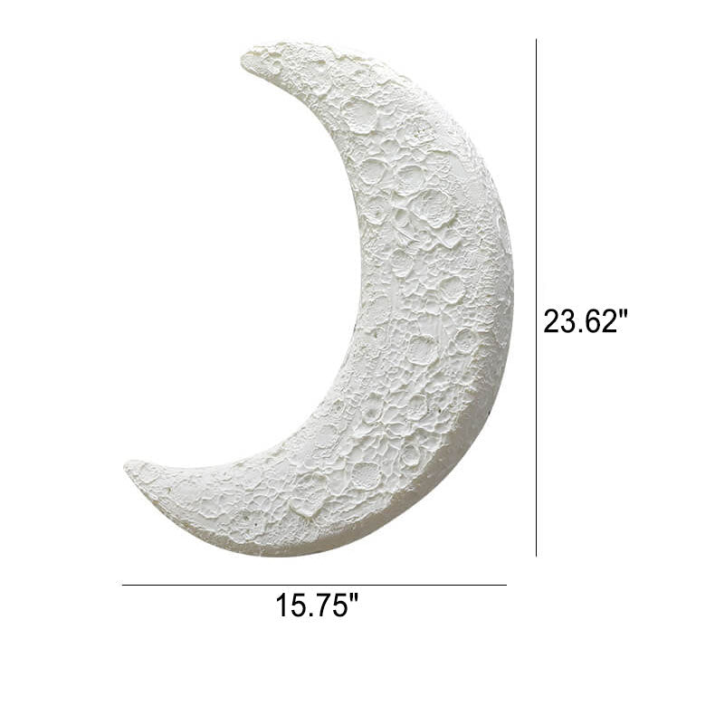 Outdoor Moon Shape Resin LED Rainproof Wall Sconce Lamp