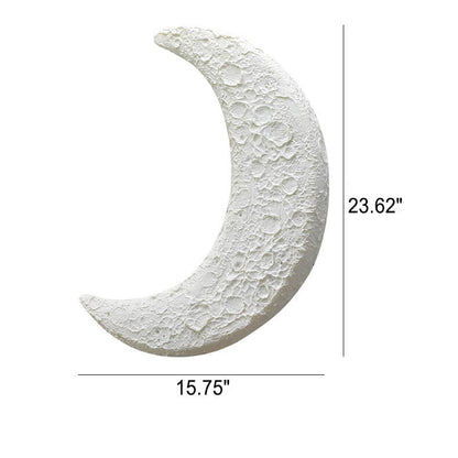 Outdoor Moon Shape Resin LED Rainproof Wall Sconce Lamp