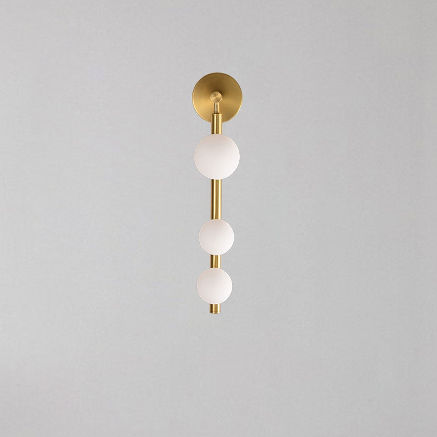 Light Luxury Iron Glass Round 3-Light Wall Sconce Lamp