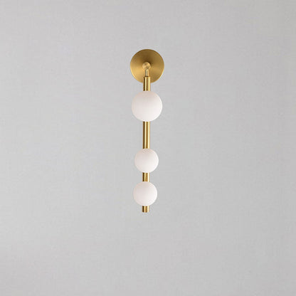 Light Luxury Iron Glass Round 3-Light Wall Sconce Lamp