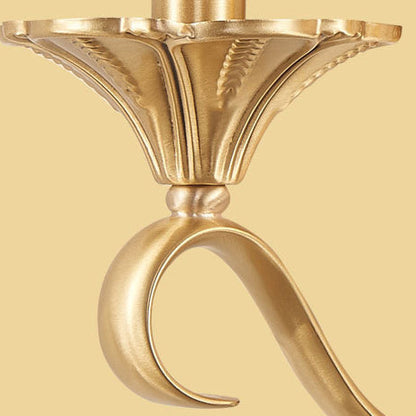 Full Copper Glass Umbrella Shape 1/2-Light Wall Sconce Lamp
