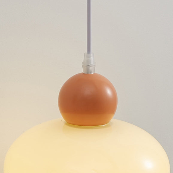 Cream Dome Round Iron Glass 1-Light Wall Sconce Lamp