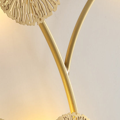 Full Hollow Lotus Leaf Cluster 3/5/7-Light Wall Sconce Lamp
