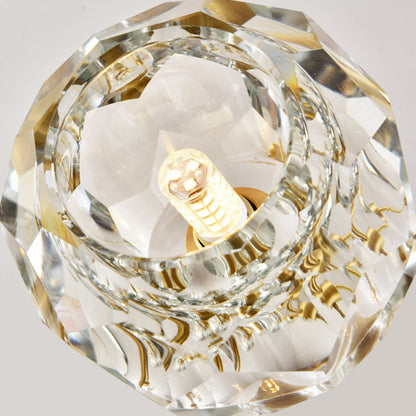 Modern Luxury Bowl Steel Crystal 1/2-Light Wall Sconce Lamp