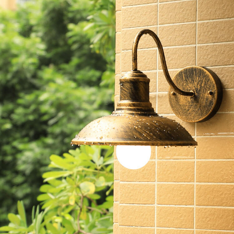 Loft Outdoor Waterproof 1-Light Bent Arm Wall Sconce Lamp