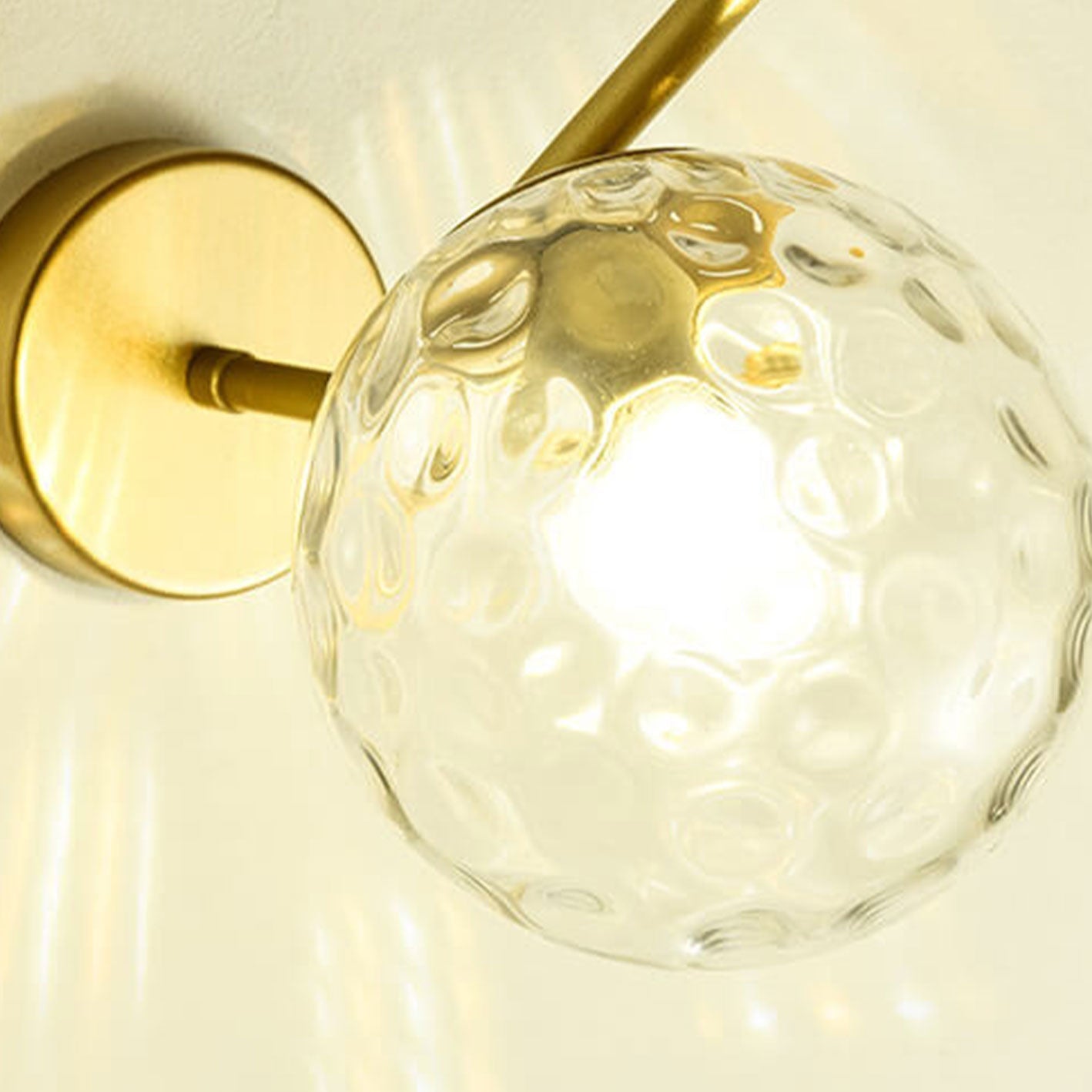 Minimalist Glass Ball Curve Lamp Arm 1-Light Wall Sconce