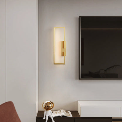 Mid-century Rectangular Geometric LED Wall Sconce Lamp