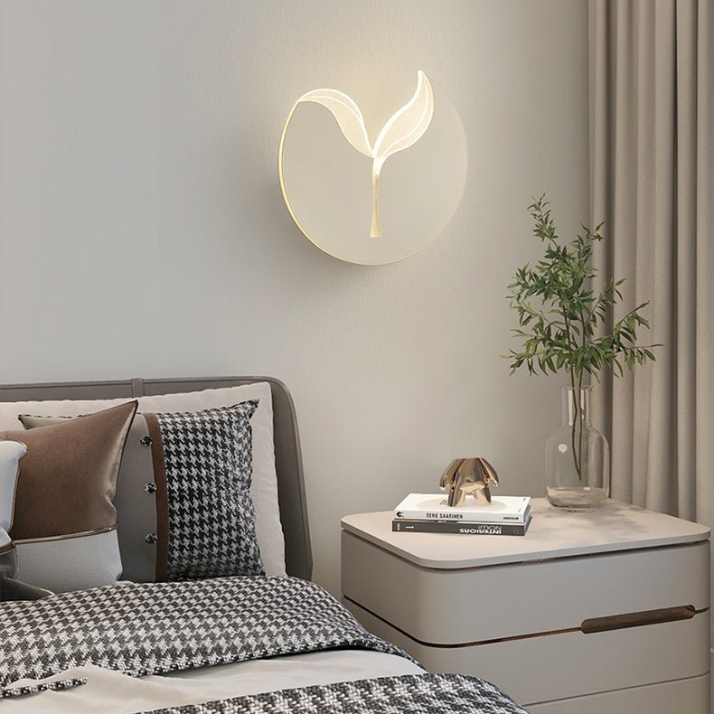 Creative Iron Acrylic Sapling Shade LED Wall Sconce Lamp