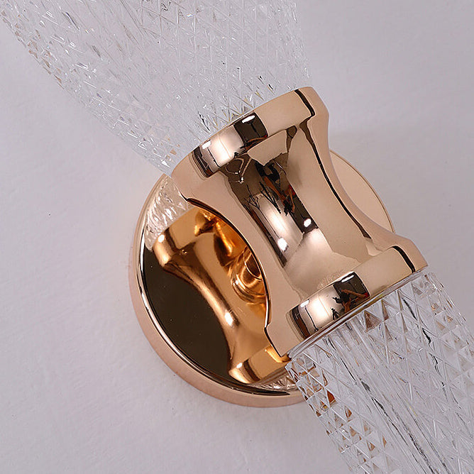 Luxury Column Acrylic Hardware 2-Light Wall Sconce Lamp