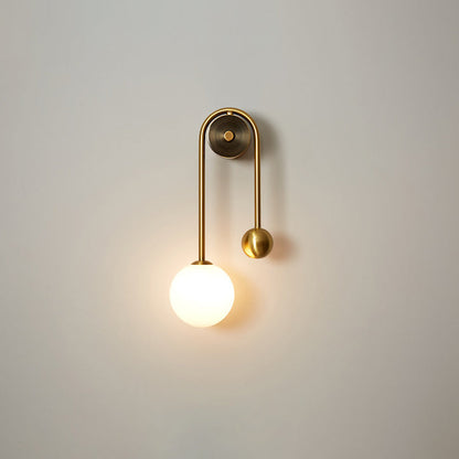 Copper Acrylic Cylinder Ball 1/2/4 Light Wall Sconce Lamp