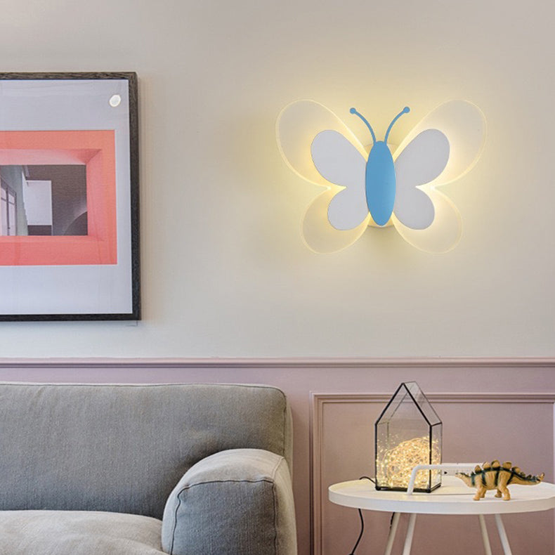 Creative Acrylic Butterfly Design Iron LED Wall Sconce Lamp