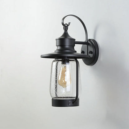 Bubble 1-Light Outdoor Waterproof Patio Wall Sconce Lamp