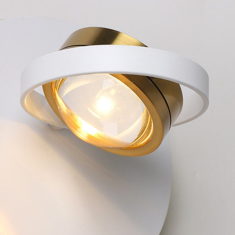 Aluminum Geometric Square Round Iron LED Wall Sconce Lamp