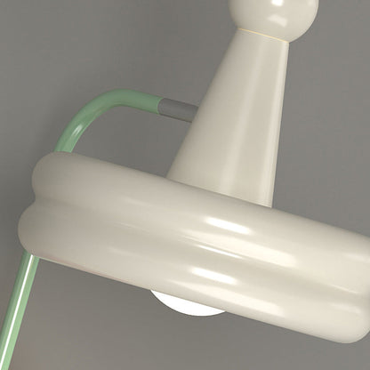 Modern Simplicity Round Iron Metal 1-Light Wall Sconce Lamp