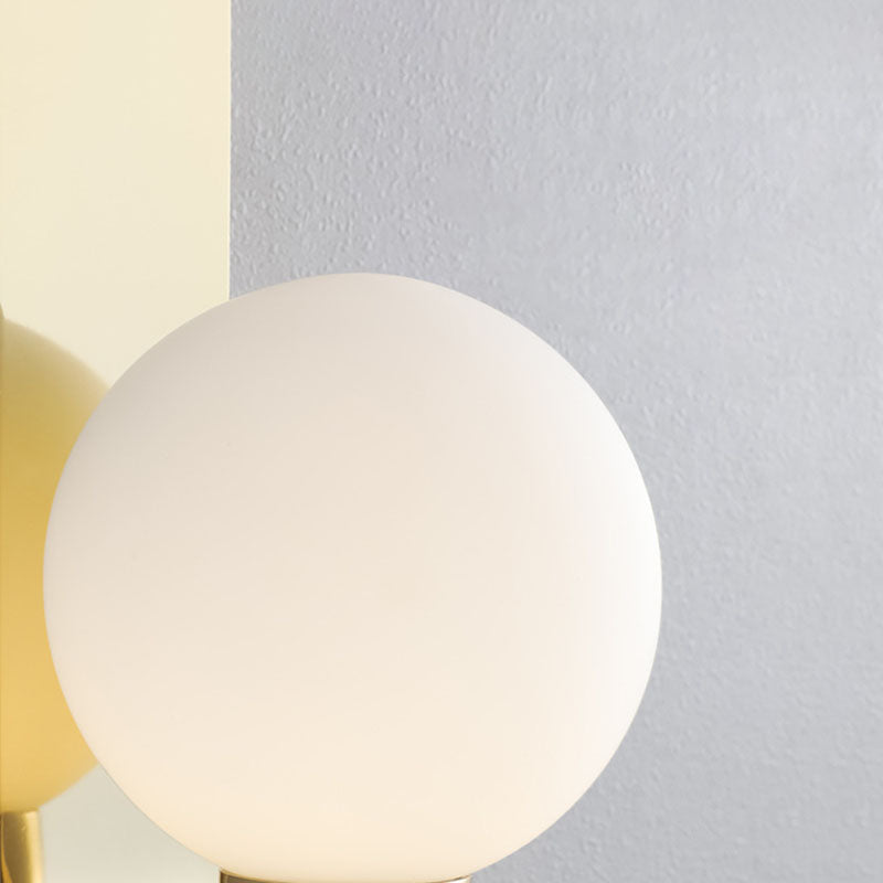 Scandinavian Stainless Steel Glass 1-Light Wall Sconce Lamp
