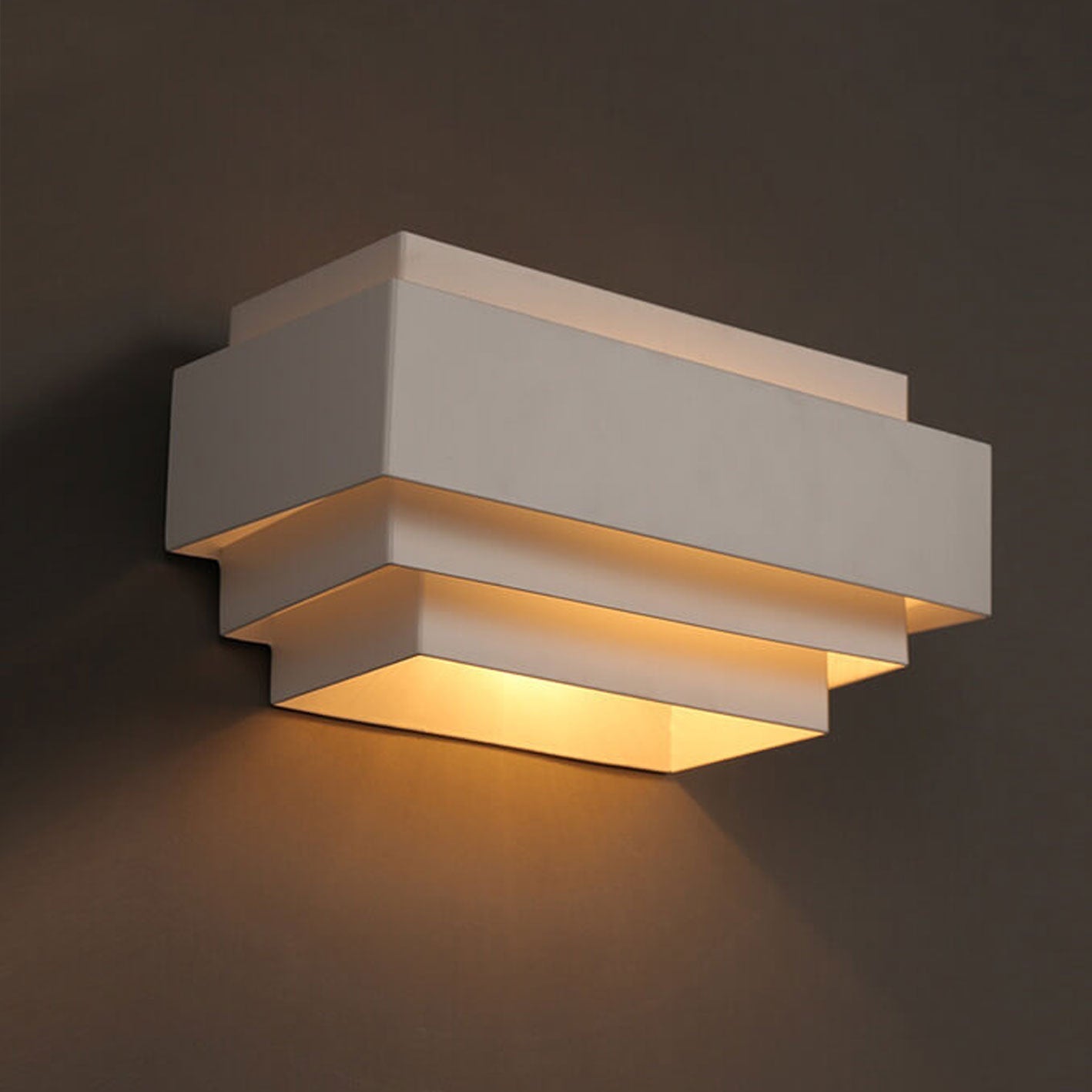 Square Geometric Cascade Iron 1-Light Wall Sconce Lamp