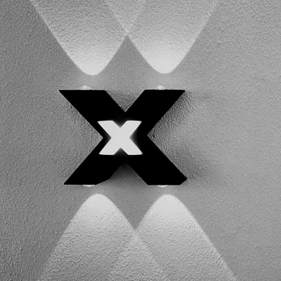 Minimalist Waterproof X-Shape Aluminum LED Wall Sconce Lamp