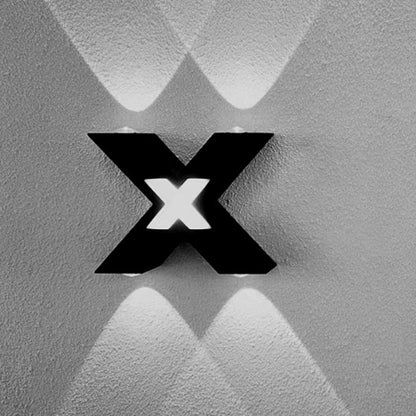 Minimalist Waterproof X-Shape Aluminum LED Wall Sconce Lamp