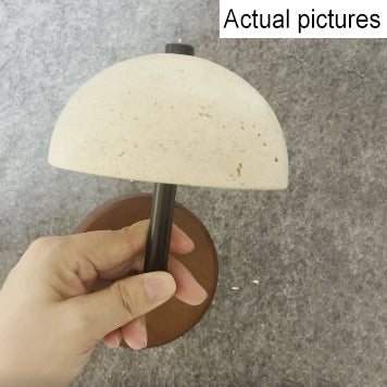 Japanese Iron Wood Umbrella Mushroom LED Wall Sconce Lamp