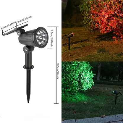 Solar Landscape Spotlight, 9-Color LED, Adjustable