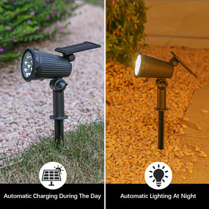 Solar Landscape Spotlight, 9-Color LED, Adjustable