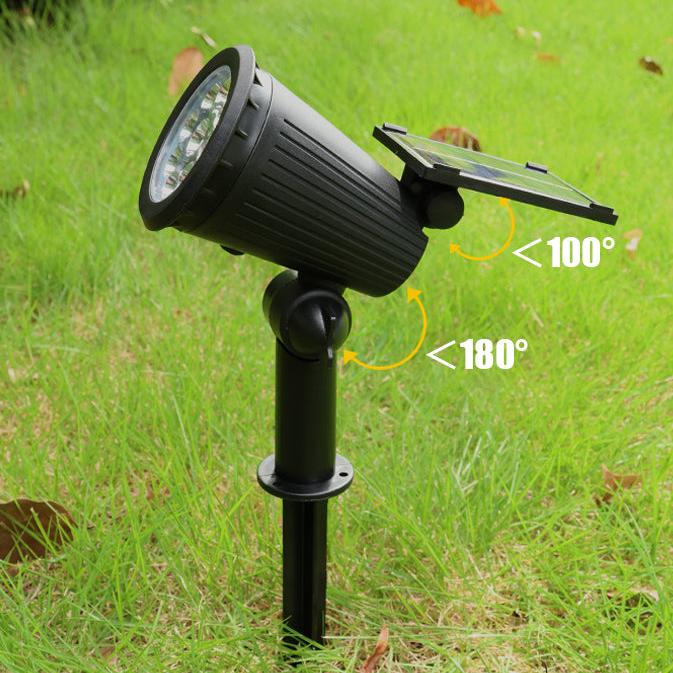 Solar Landscape Spotlight, 9-Color LED, Adjustable