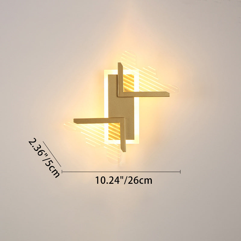 Luxury Iron Acrylic Geometric Square LED Wall Sconce Lamp