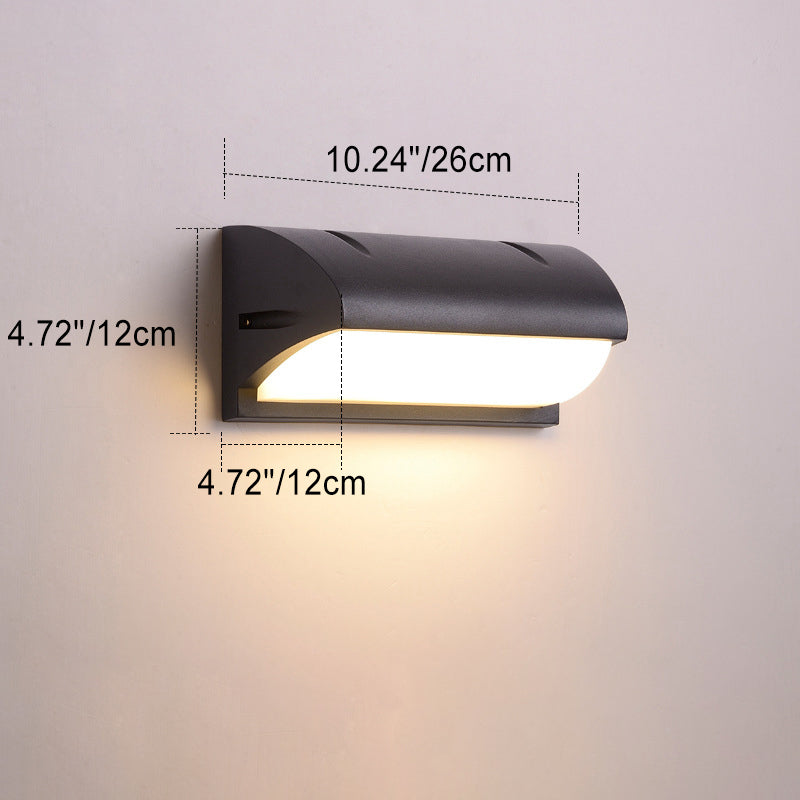Geometry Outdoor Waterproof Sensor LED Wall Sconce Lamp