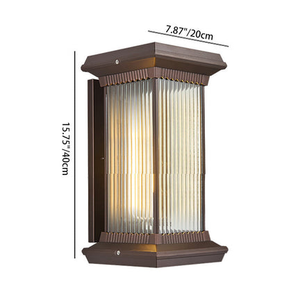 Waterproof Glass 1/2 Light Outdoor Wall Sconce Lamp